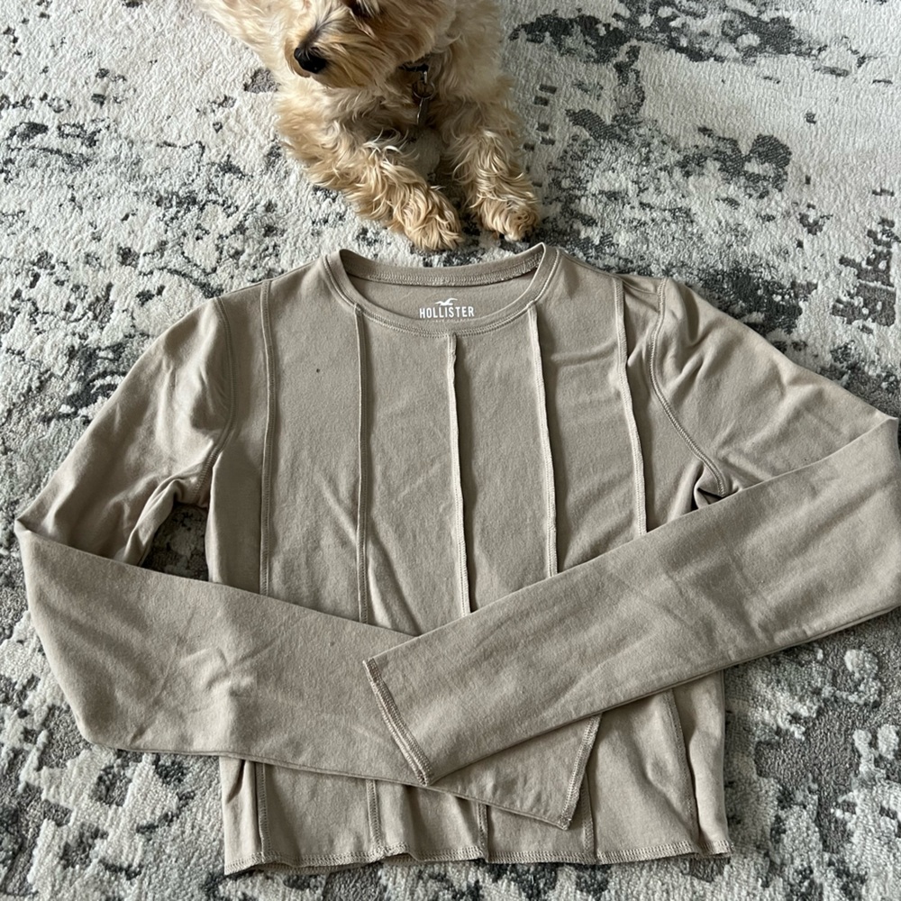 Womens long sleeve cropped top from “Hollister”